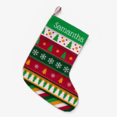 Chaussette de Noël festive (Devant (Accrochage))