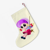 Chaussette de Noël Fille Balançant (Dos (Accrochage))