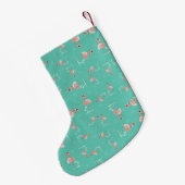 Chaussette de Noël Flamingo Twist recto-verso (Dos (Accrochage))