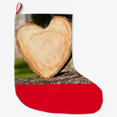chaussette de Noël grande en bois (Devant)