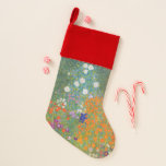 Chaussette De Noël Gustav Klimt Fleur Jardin Cottage Nature<br><div class="desc">Un beau tableau de jardin - c'est un tableau classique de Gustav Klimt,  appelé Cottage Garden,  ou Bauergarten,  1907,  qui est un gros plan d'un jardin fleuri,  un tableau floral coloré.</div>