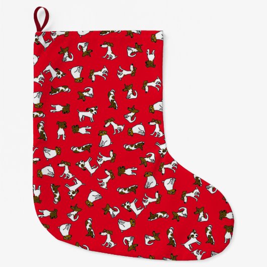 Chaussette de Noël Jack Russell (Devant)