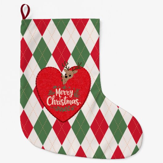 Chaussette de Noël Joyeux Noël (Devant)