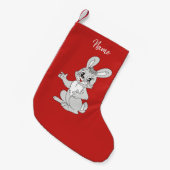 Chaussette de Noël. Lapin. (Devant (Accrochage))