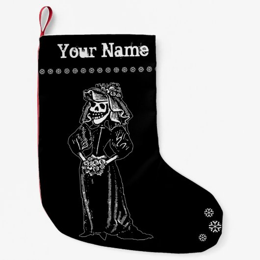 Chaussette de Noël Mariée Squelette (Personnaliser (Devant)
