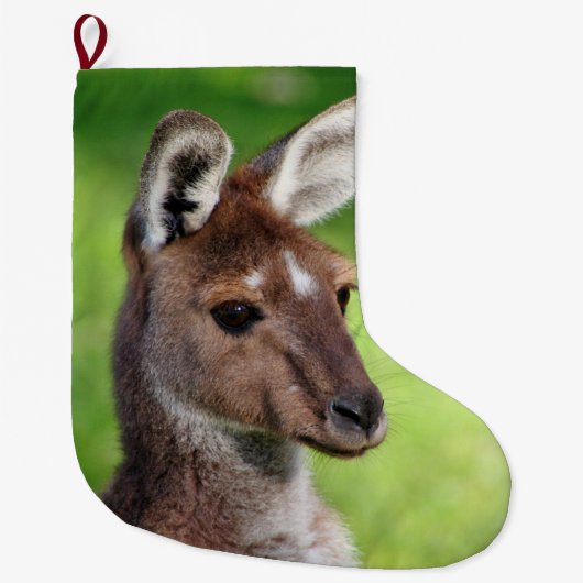 Chaussette de Noël Mignonne Petit Kangourou (Devant)