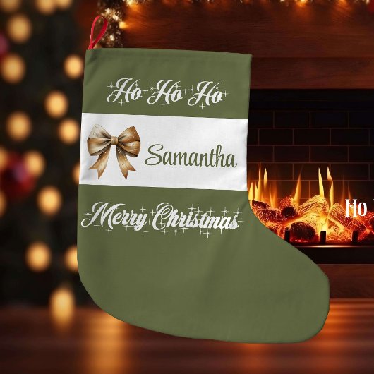 Chaussette de Noël minimaliste terreuse nom