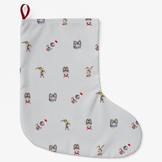 chaussette de Noël motif âne (Devant)