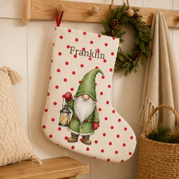 Chaussette de Noël nordique personnalisée Gnome Ve
