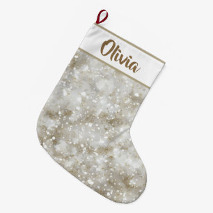 Chaussette de Noël Pailletée Nom Personnalisé