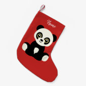 Chaussette de Noël. Panda. (Devant (Accrochage))