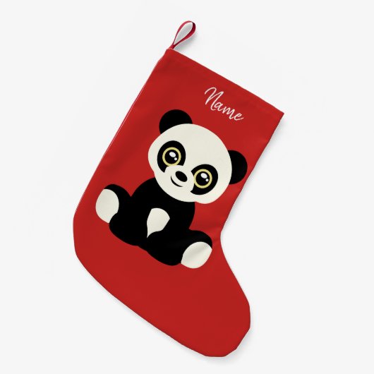 Chaussette de Noël. Panda. (Devant (Accrochage))
