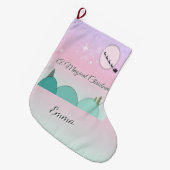 Chaussette de Noël Pastel au Clair de Lune (Devant (Accrochage))
