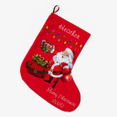 Chaussette de Noël, Père Noël Noël (Devant (Accrochage))