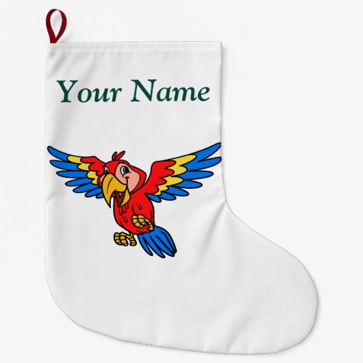 Chaussette de Noël perroquet (Devant)