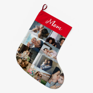 Chaussette de Noël personnalisée avec collage de p