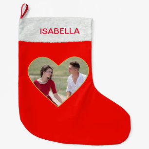 Chaussette de Noël personnalisée avec photo à l'in