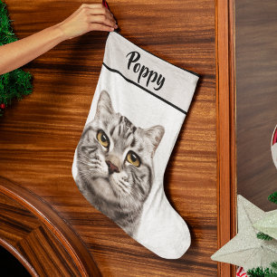 Chaussette de Noël personnalisée avec photo et nom