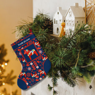 Chaussette de Noël personnalisée Cheval Dala Suédo
