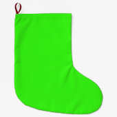 Chaussette de Noël personnalisée vert néon (Devant)
