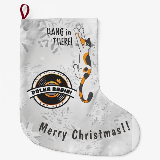 Chaussette de Noël Polka Radio (Devant)