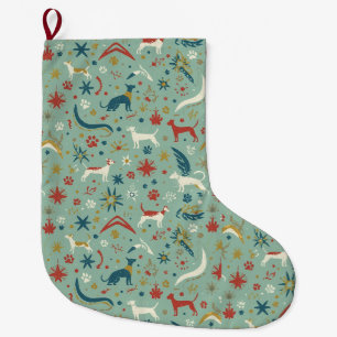 Chaussette de Noël pour animaux de style moderne d