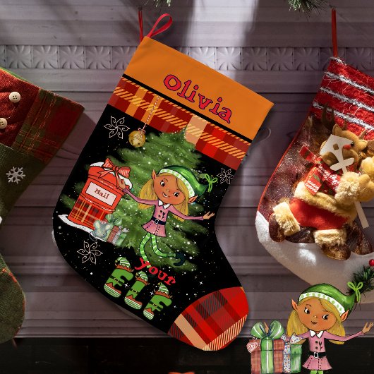 Chaussette de Noël pour fille - Petit Elfe Fantais