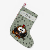 chaussette de Noël rocker chouette (Devant (Accrochage))