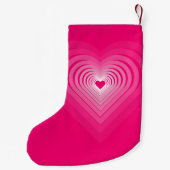 Chaussette de Noël rose avec coeurs (Dos)