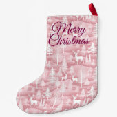 Chaussette de Noël Rose en bois de forêt (Dos)