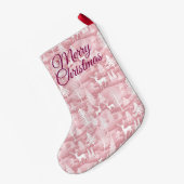 Chaussette de Noël Rose en bois de forêt (Dos (Accrochage))