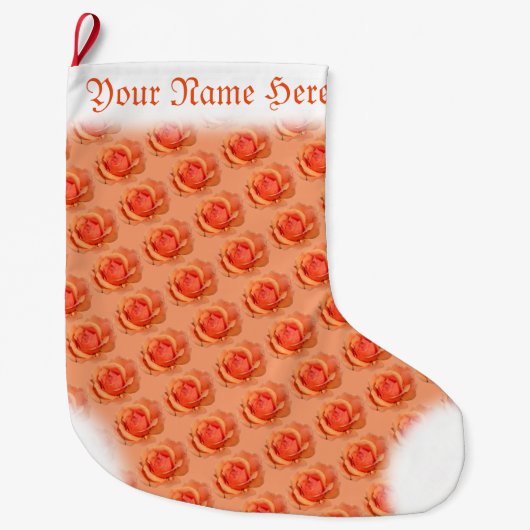 Chaussette de Noël Rose Orange Chaussette de Noël (Devant)