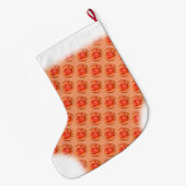 Chaussette de Noël Rose Orange Chaussette de Noël (Dos (Accrochage))