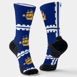 Chaussette de sport à équipage avec drapeau de la