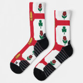 Chaussette de sport à équipage avec drapeau de Mon (Gauche)
