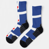 Chaussette de sport à équipage avec drapeau de Tor (Gauche)