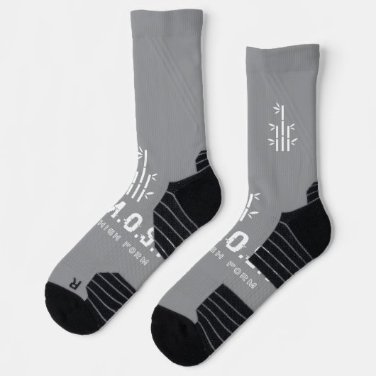 Chaussette de sport grise haute performance pour é (Gauche)