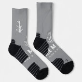 Chaussette de sport grise haute performance pour é (Droite)