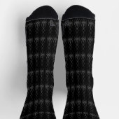Chaussette Déco Noir Et Argent (Haut)