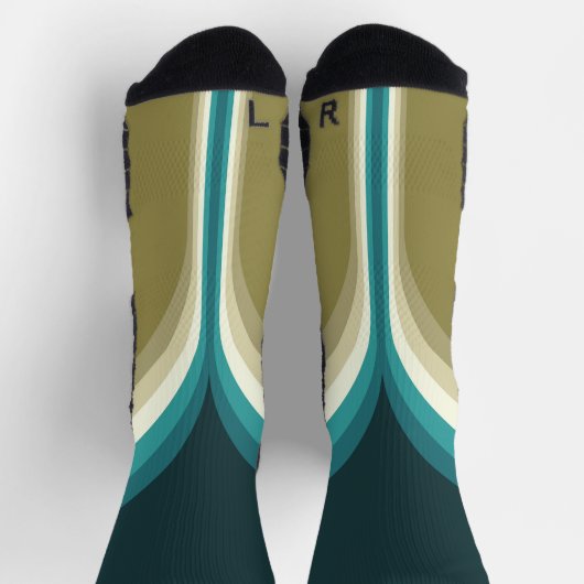 Chaussette Décor à deux arches de style rétro (Haut)