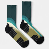 Chaussette Décor à deux arches de style rétro (Droite)