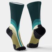 Chaussette Décor à deux arches de style rétro (Angulaire)