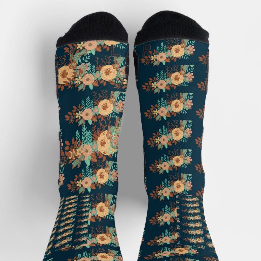 Chaussette Décor Floral Boho moderne (Haut)