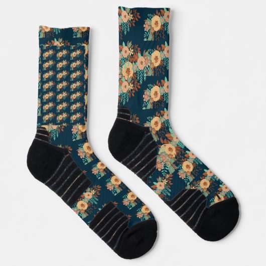 Chaussette Décor Floral Boho moderne (Droite)