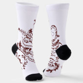 Chaussette Décor rouge orangé (Angulaire)