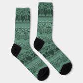 Chaussette Décor vert dentelle vintage (Droite)