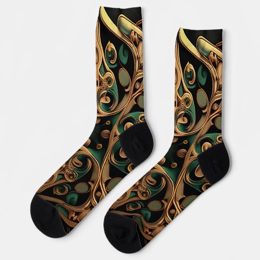 Chaussette Décoration Motif en bronze vert (Gauche)