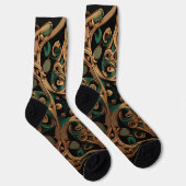 Chaussette Décoration Motif en bronze vert (Droite)