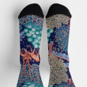 Chaussette Deers in The Forest, William Morris (Haut)