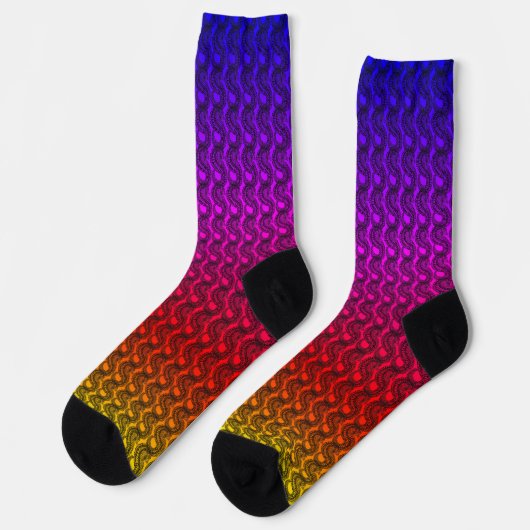 Chaussette Dégradé arc-en-ciel Pangolin chaussettes d'équipag (Gauche)